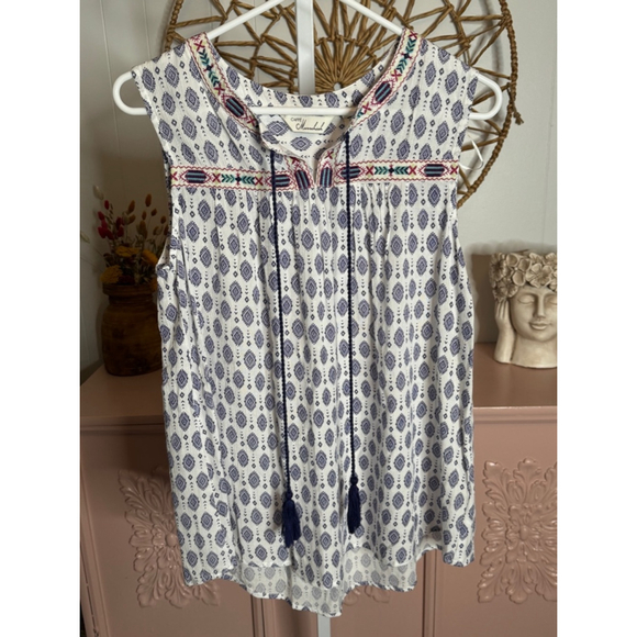 Women's Caffe Marrakech Tank Top S White Blue - Picture 1 of 4